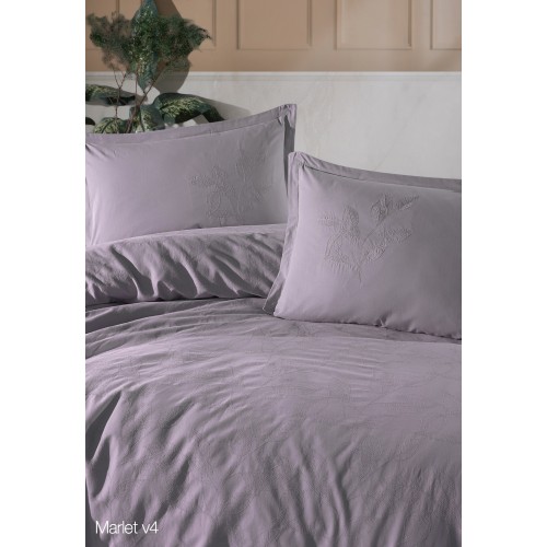 Set de lenjerie de pat dublu cu model embosat