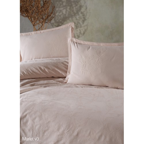 Set de lenjerie de pat dublu cu model embosat